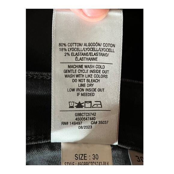 Joe's Jeans High Rise Boot Cut coated black size 30 - Picture 6 of 6